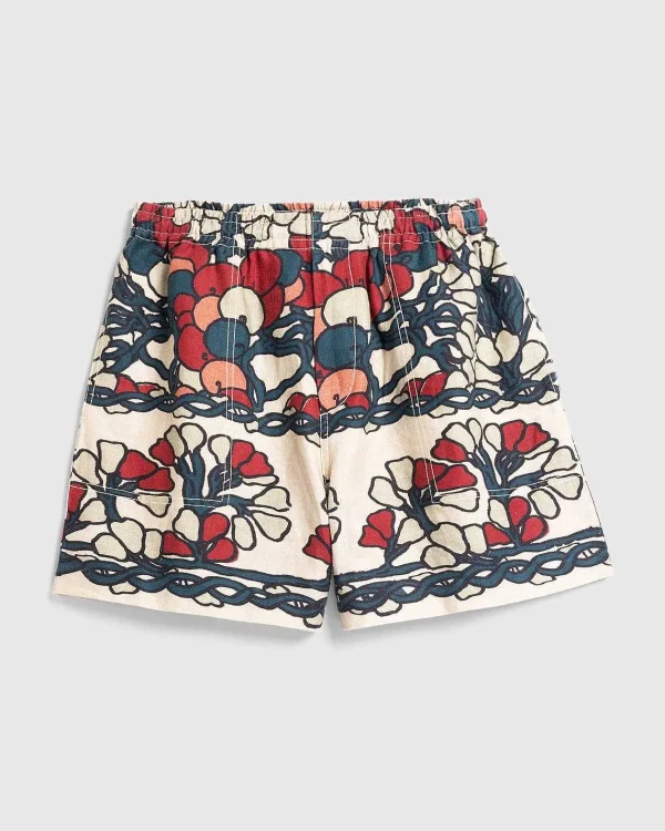 Shorts>Bode Garden Lattice Shorts Ecru/Multi