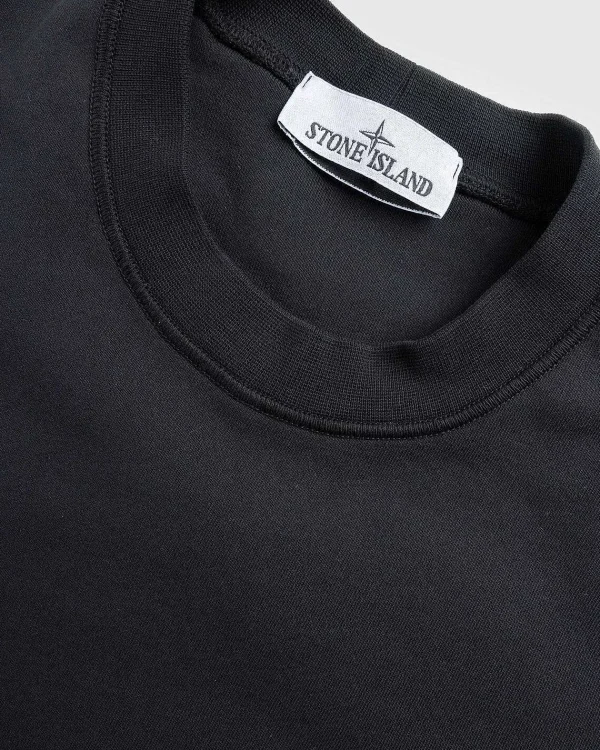 Sveder>Stone Island Garment-Dyed Crewneck Sweatshirt Sort