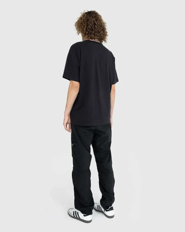 T-Shirts>Stone Island Garment-Dyed Logo T-Shirt Sort