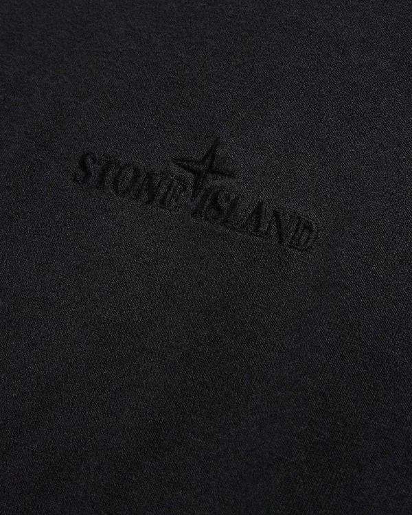 T-Shirts>Stone Island Garment-Dyed Logo T-Shirt Sort