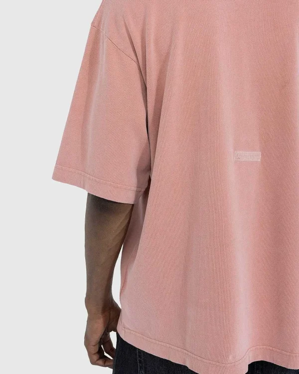 T-Shirts>Acne Studios Garment-Dyed T-Shirt Vintage Pink