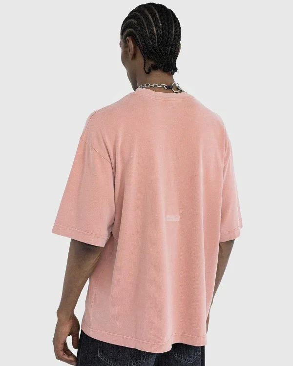 T-Shirts>Acne Studios Garment-Dyed T-Shirt Vintage Pink