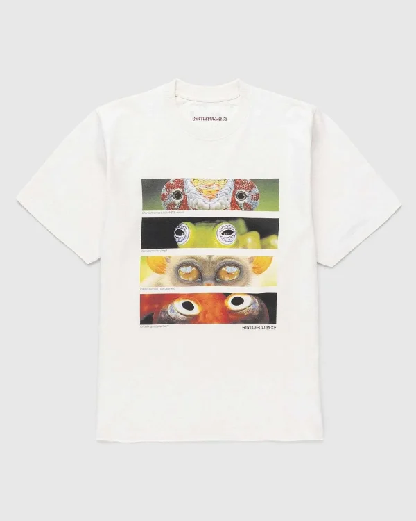 T-Shirts>Gentle Fullness Genbrugsbomuld Animal Eyes Tee Beige