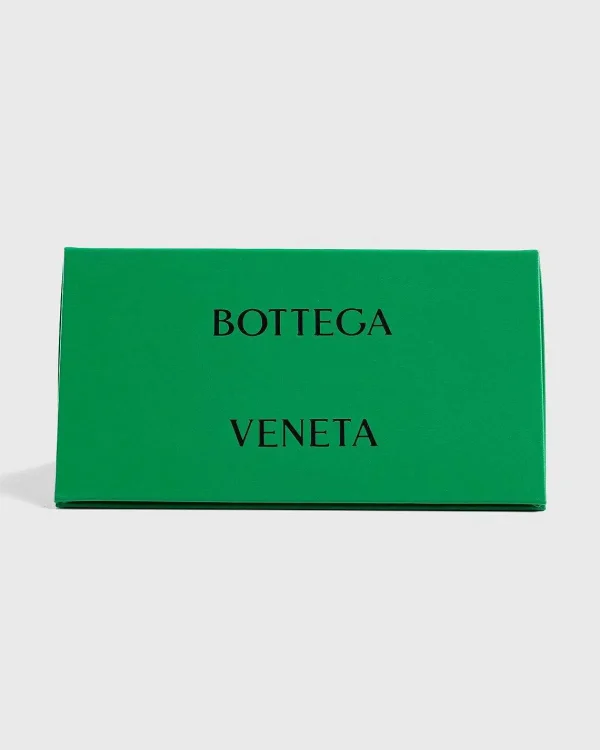 Solbriller>Bottega Veneta Gerings Firkantede Afrundede Indsprojtede Acetatsolbriller Sort/Gron