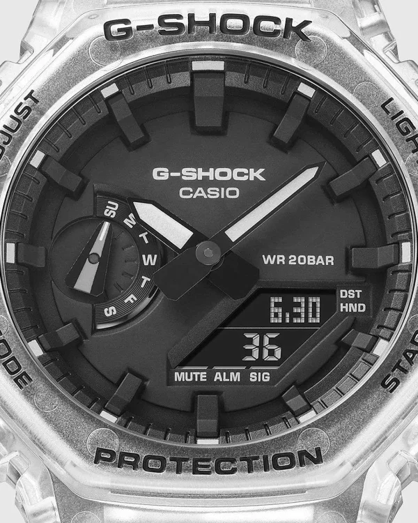 Ure>Casio G-Shock Ga-2100Ske-7Aer Gennemsigtig Hvid