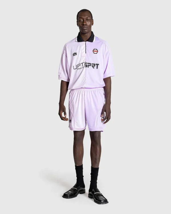 Shorts>Martine Rose Half And Half Football Short Lilac