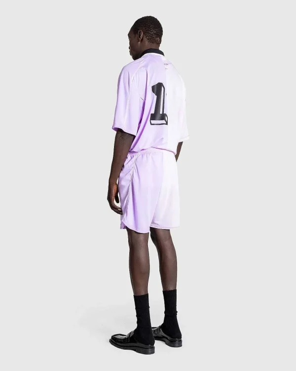 Shorts>Martine Rose Half And Half Football Short Lilac