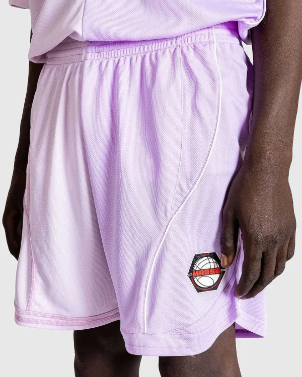 Shorts>Martine Rose Half And Half Football Short Lilac