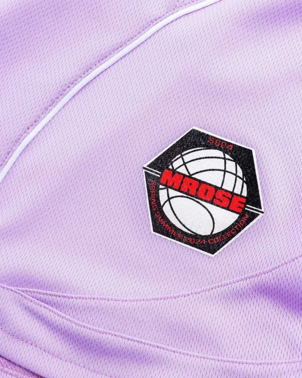 Shorts>Martine Rose Half And Half Football Short Lilac