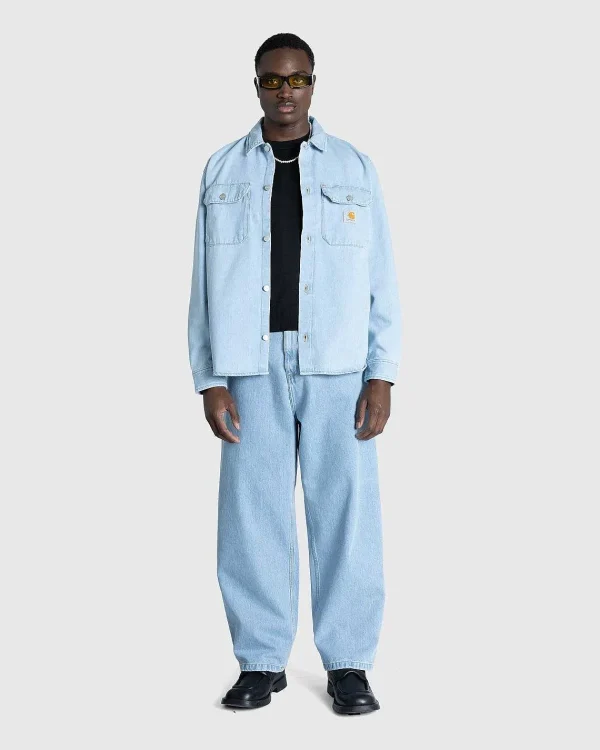 Skjorter>Carhartt WIP Harvey Skjortejakke Bla/Stenbleget