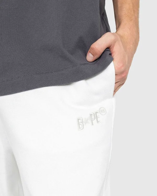 Bukser>BAPE Heavy Washed Sweat Pants Ivory