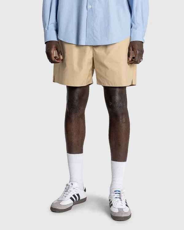 Shorts>Auralee High Count Finx Ox Shorts Beige