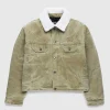 Overtøj>Acne Studios Kanvas Polstret Jakke Khaki Beige