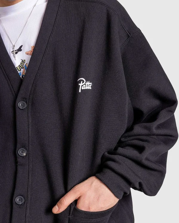 Strik>Patta Klassisk Cardigan Sort