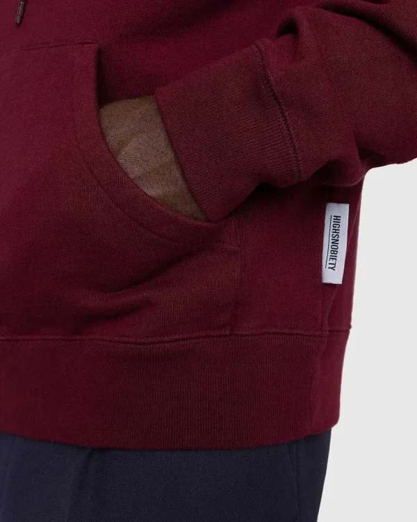 Sveder>Highsnobiety Klassisk Fleece-Haettetroje Bordeaux