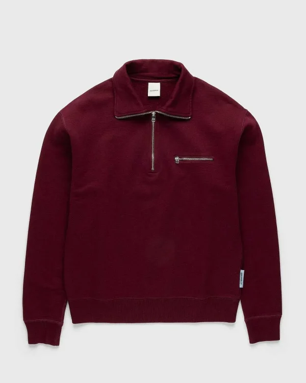 Sveder>Highsnobiety Klassisk Kvart Lynlas Fleece Bordeaux