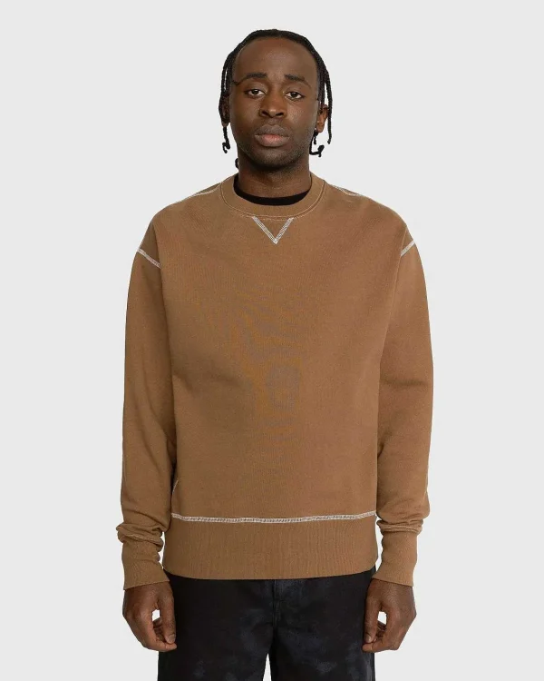 Sveder>Highsnobiety Kontrastsom Fleece Crew Brun