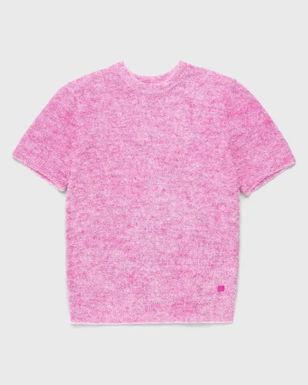 Strik>Acne Studios Kortaermet Crewneck Sweater Pink