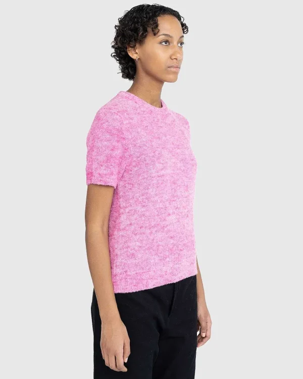 Strik>Acne Studios Kortaermet Crewneck Sweater Pink