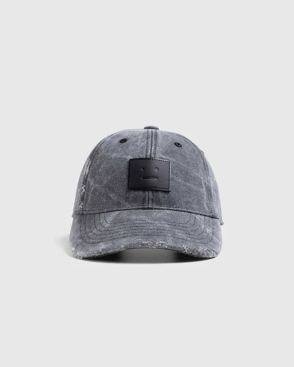 Hatte>Acne Studios Laeder Face Patch Cap Carbon Grey