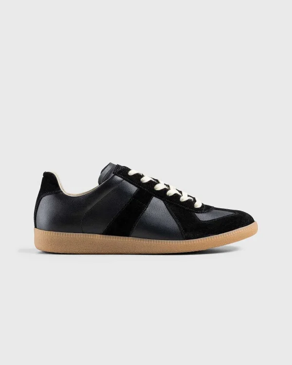 Sneakers>Maison Margiela Laeder Replica Sneakers Sort