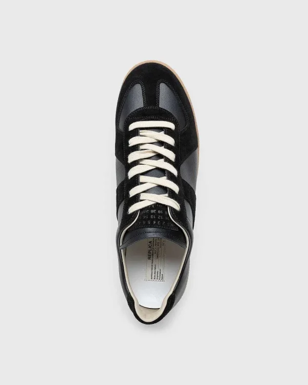 Sneakers>Maison Margiela Laeder Replica Sneakers Sort