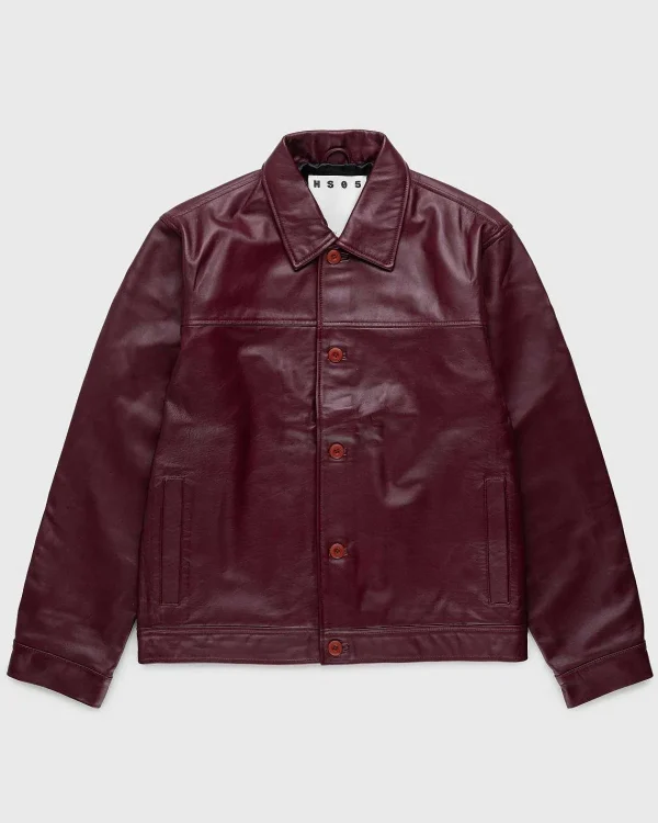 Overtøj>Highsnobiety HS05 Laederjakke Burgundy