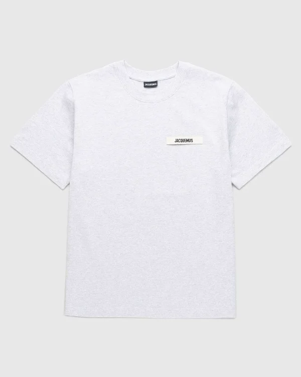 T-Shirts>JACQUEMUS Le T-Shirt Gros Grain Grey