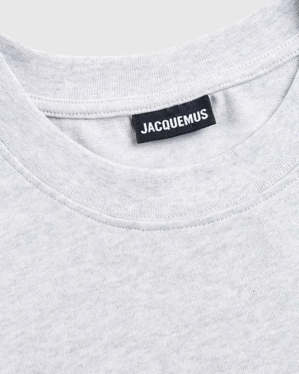 T-Shirts>JACQUEMUS Le T-Shirt Gros Grain Grey