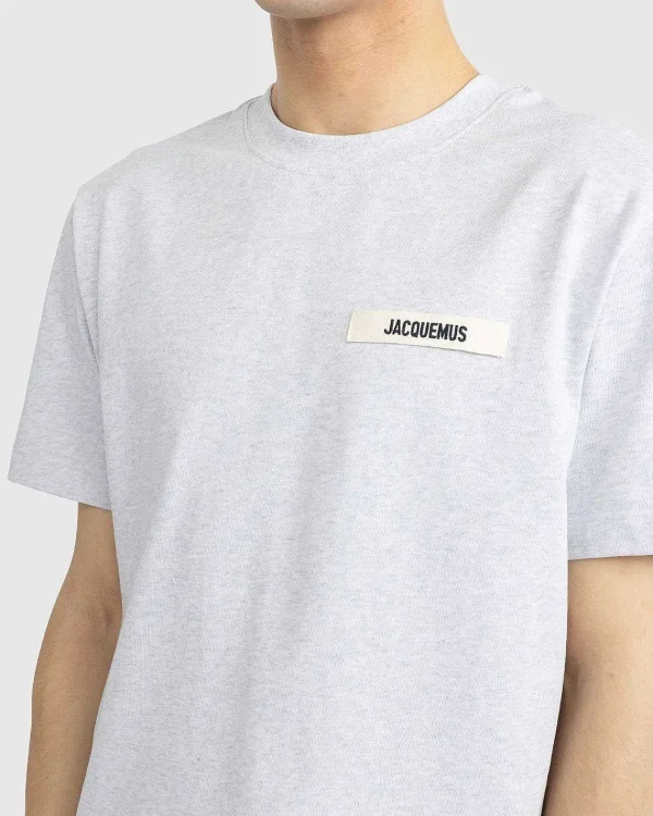 T-Shirts>JACQUEMUS Le T-Shirt Gros Grain Grey