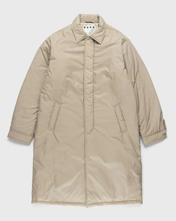 Overtøj>Highsnobiety HS05 Let Isoleret Oko-Poly Trench Coat Beige