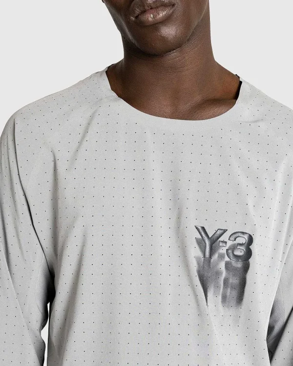 T-Shirts>Y-3 Lobe Langaermet Gra