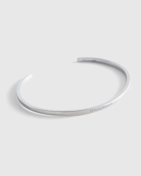 Smykker>Maison Margiela Logo Armband Palladio Burattato