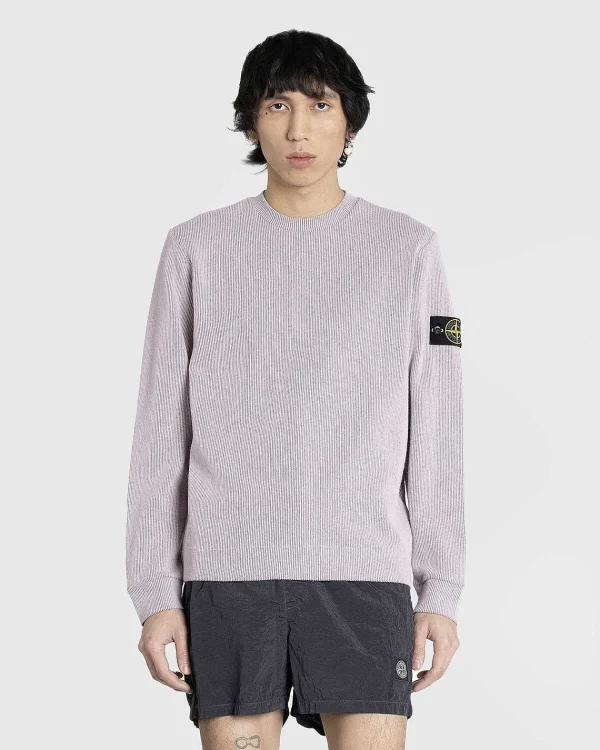 Strik>Stone Island Logo Badge Strik Sweater Pink