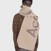 Vinter Tilbehør>Acne Studios Logo Jacquard Torklaede Camel Brown