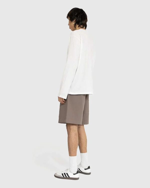 T-Shirts>Acne Studios Logo Langaermet T-Shirt Optic White