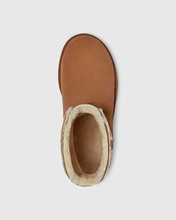 Støvler>Ugg Logo Mini Stovle Kastanje