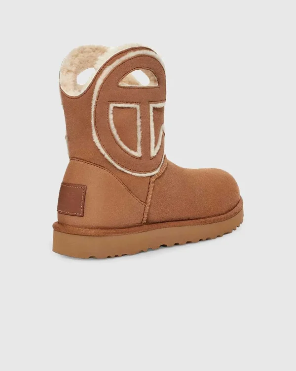 Støvler>Ugg Logo Mini Stovle Kastanje