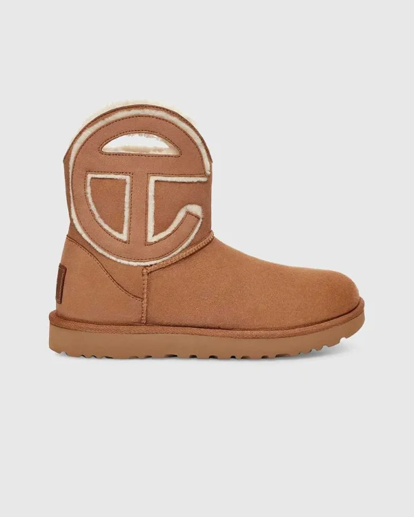 Støvler>Ugg Logo Mini Stovle Kastanje