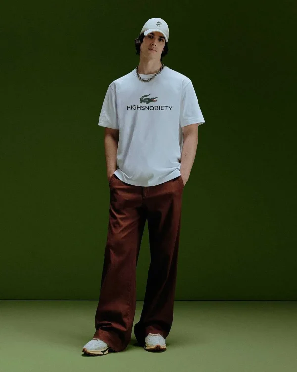 T-Shirts>Lacoste Logo T-Shirt Hvid