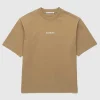 T-Shirts>Acne Studios Logo T-Shirt Mud Beige