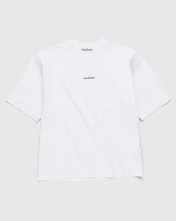 T-Shirts>Acne Studios Logo T-Shirt Optic White