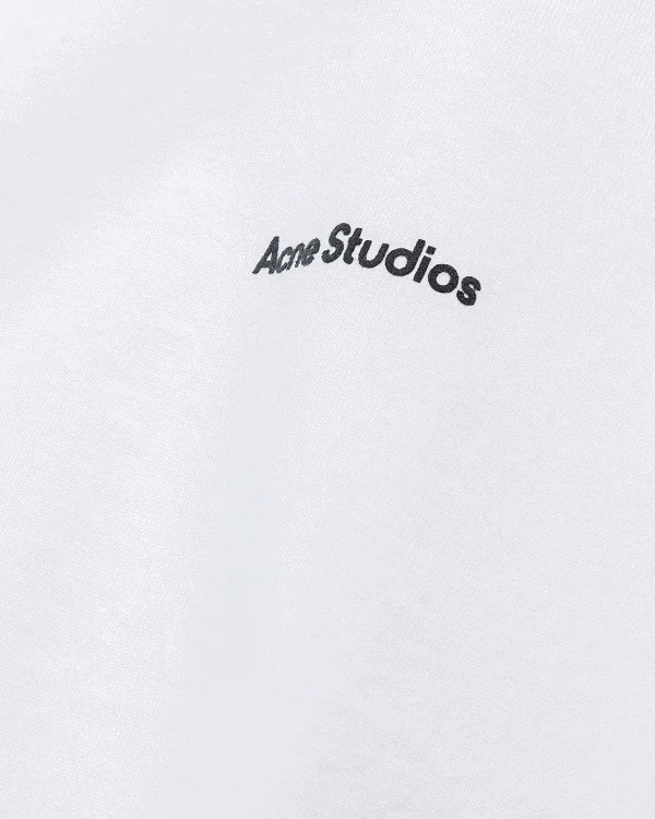 T-Shirts>Acne Studios Logo T-Shirt Optic White