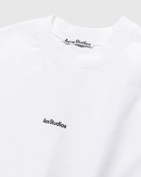 T-Shirts>Acne Studios Logo T-Shirt Optic White