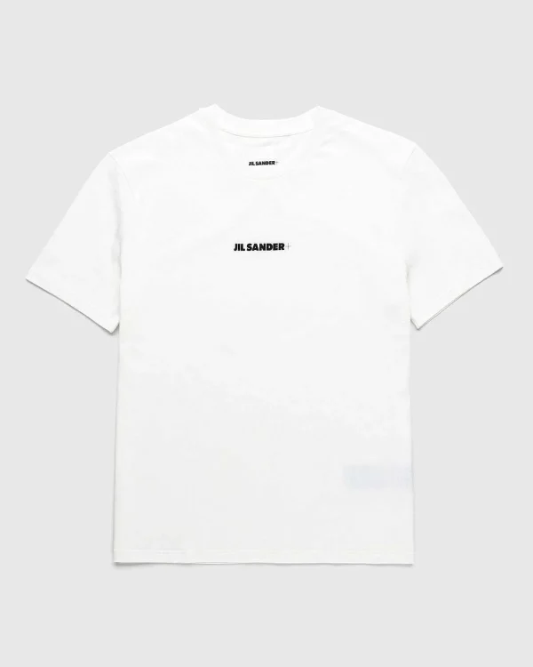 T-Shirts>Jil Sander Logo T-Shirt Porcelaen