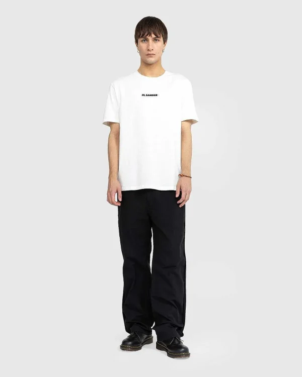 T-Shirts>Jil Sander Logo T-Shirt Porcelaen