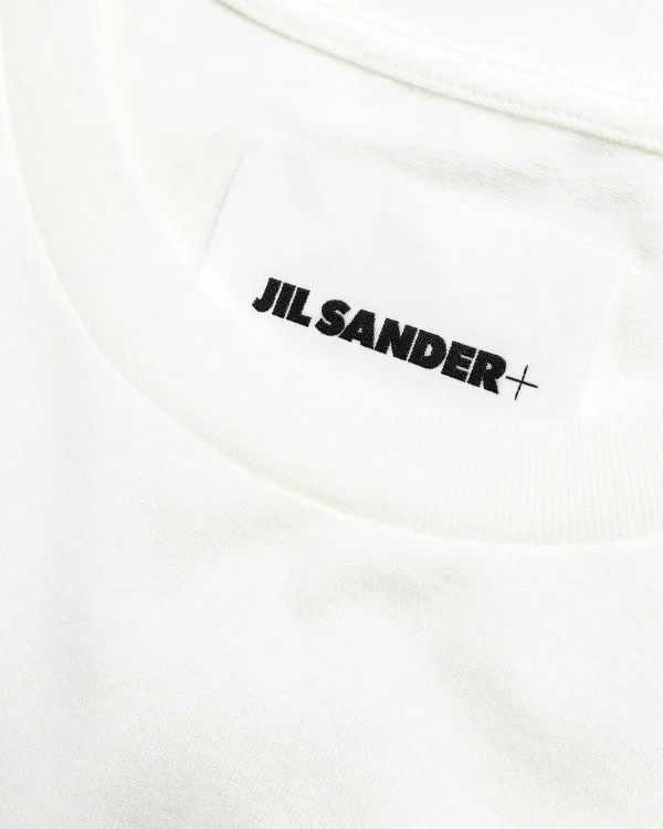 T-Shirts>Jil Sander Logo T-Shirt Porcelaen