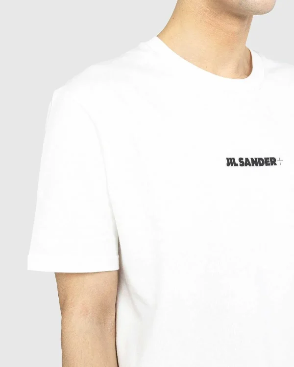 T-Shirts>Jil Sander Logo T-Shirt Porcelaen