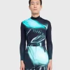 T-Shirts>Gerrit Jacob Lycra Top Blagron/Aqua