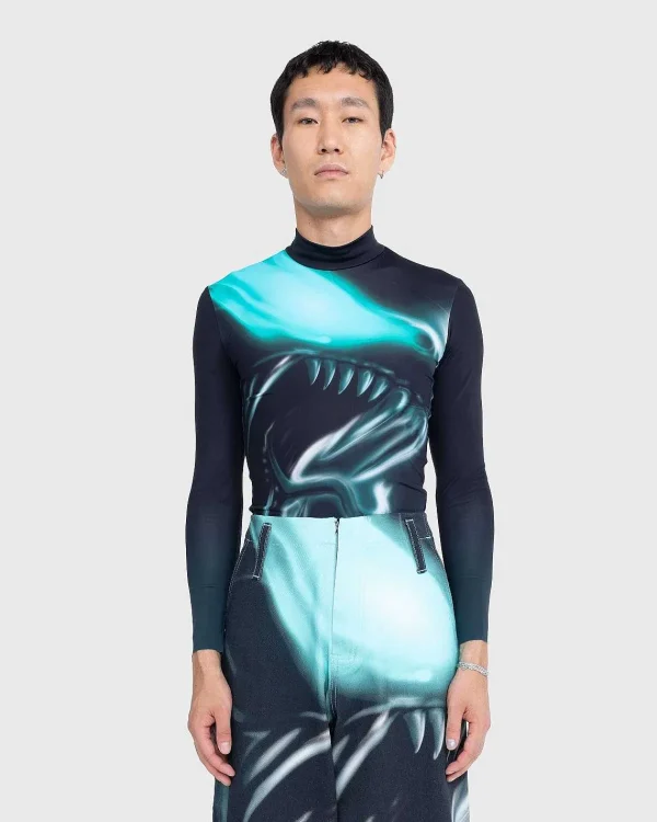 T-Shirts>Gerrit Jacob Lycra Top Blagron/Aqua